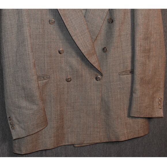 Adams Row Blazer Men's 42 Regular USA Made Double Breasted READ FOR MEASUREMENTS - Picture 3 of 13